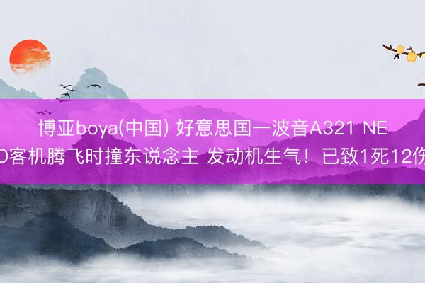 博亚boya(中国) 好意思国一波音A321 NEO客机腾飞时撞东说念主 发动机生气!已致1死12伤