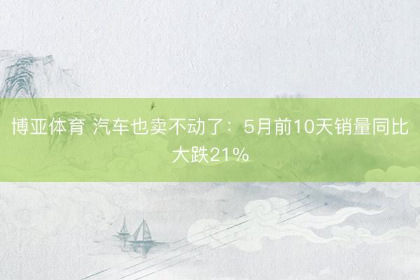 博亚体育 汽车也卖不动了：5月前10天销量同比大跌21%