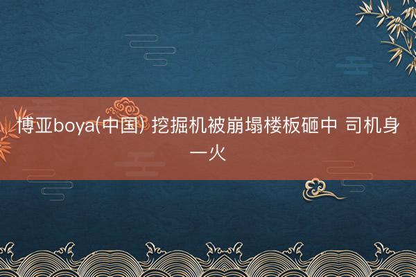 博亚boya(中国) 挖掘机被崩塌楼板砸中 司机身一火