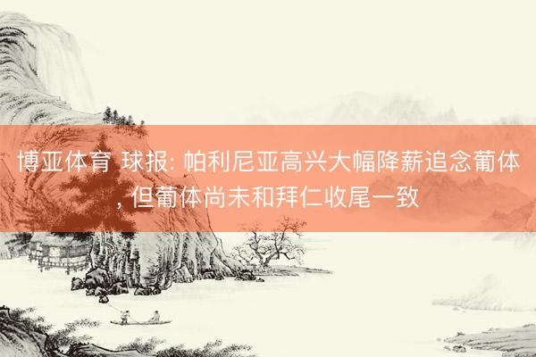 博亚体育 球报: 帕利尼亚高兴大幅降薪追念葡体， 但葡体尚未和拜仁收尾一致